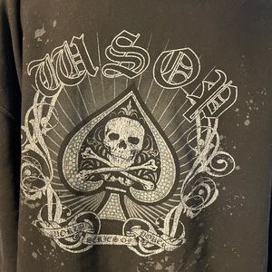 World Series of Poker Cards Black Zip Up Hoodie